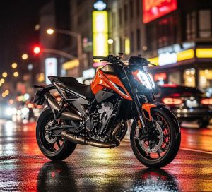 سواری شبانه در شهر با موتور نیکد