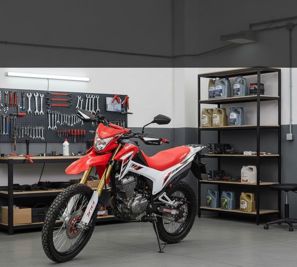 نگهداری و سرویس دورهای موتور سیکلت تریل همتاز موتور